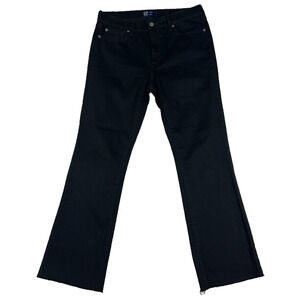 GAP Denim Jeans Womens 10/30R Rinse Black Wash Boot Denim Raw Hem